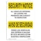 Signmission OSHA Security Sign, 7" Height, 10" Width, Vehicle Will Be Inspected Bilingual, Landscape OS-SN-D-710-L-11656 - alternate 1